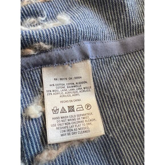 Anthropologie southwest Aztec print asymmetrical cardigan sweater - Picture 7 of 8